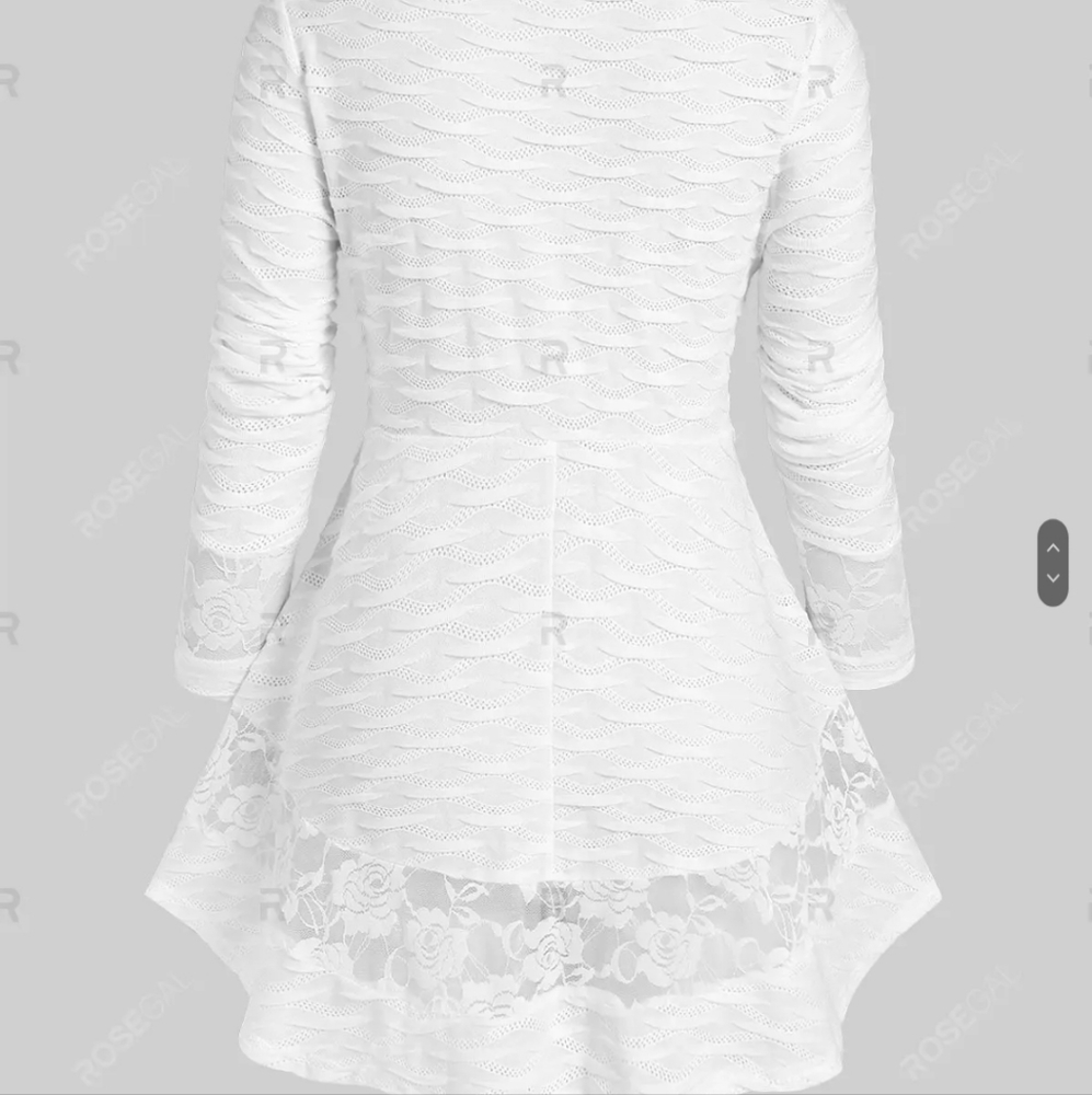 Women's long sleeve white blouse